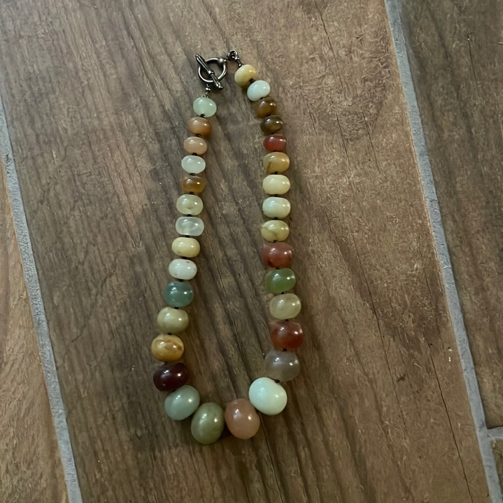 Multicolored gemstone necklace 16”